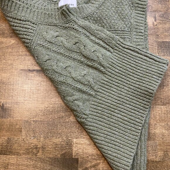 Women's Pink Rose Sage Green Sweater Vest – Size Small - Picture 4 of 9